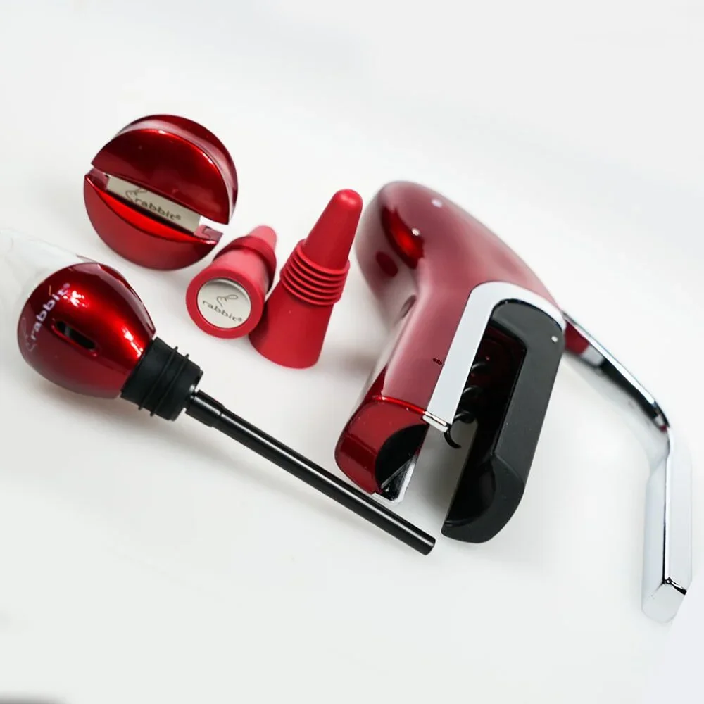 NIB Rabbit Wine Tool Set – Red Metallic Finish - Picture 3 of 3